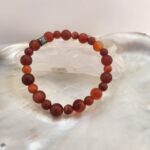 Bracelet Cornaline sur fil élastique