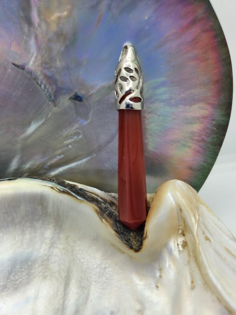 Pendentif Cornaline NO 1 - acier inoxydable